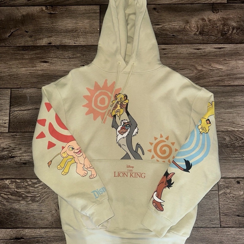 Disney Unisex Adult's The Lion King Graphic Pullover Hoodie BE5 Green Large